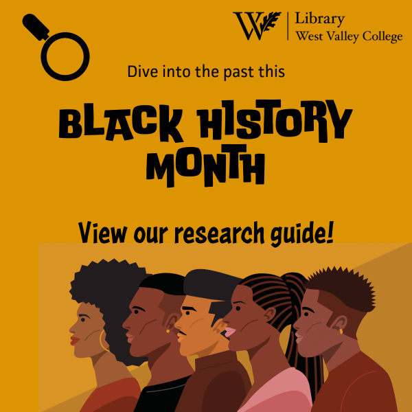 black history month with 5 illustrated people